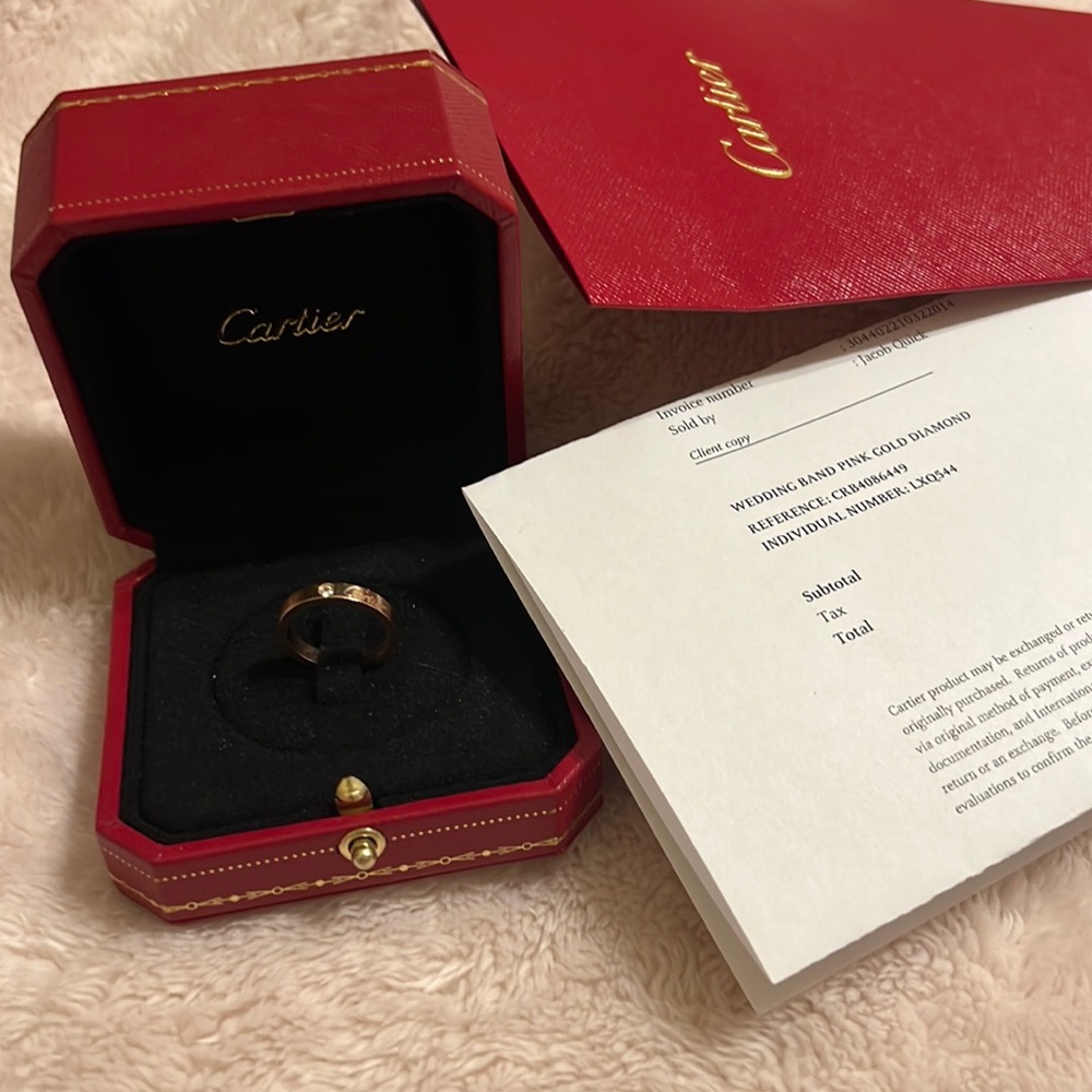 Cartier gold  band diamond